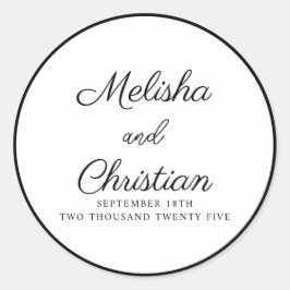 ミニマルモダンス結婚のシール ラウンドシール