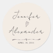 ミニマルモダンス結婚のシール ラウンドシール (正面)