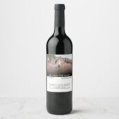 ミニマルモダンス結婚の発表写真 ワインラベル (正面)