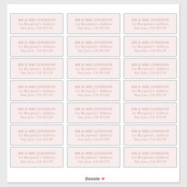 ミニマルモダンス結婚ゲスト住所 シール