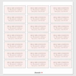 ミニマルモダンス結婚ゲスト住所 シール