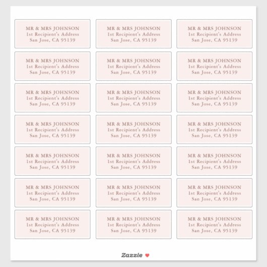 ミニマルモダンス結婚ゲスト住所 シール (シート)