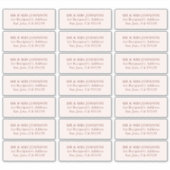 ミニマルモダンス結婚ゲスト住所 シール (正面)