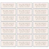 ミニマルモダンス結婚ゲスト住所 シール (正面)