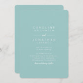 ミニマルモダンス結婚スクリプトの姓 招待状 (正面/裏面)