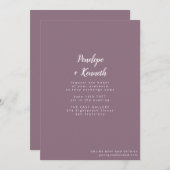 ミニマルモダンス結婚スクリプト名 招待状 (正面/裏面)