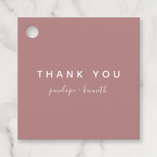 ミニマルモダンス結婚スクリプト |ほこりっぽいバラ フェイバータグ (正面)