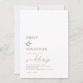 ミニマルモダンス結婚スクリプト 招待状 (正面)