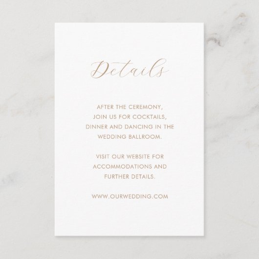 ミニマルモダンス結婚トープ エンクロージャーカード (正面)