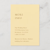 ミニマルモダンス結婚バターイエロー エンクロージャーカード (正面)