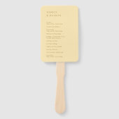 ミニマルモダンス結婚バターイエロー ハンドファン (正面)