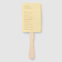 ミニマルモダンス結婚バターイエロー ハンドファン