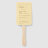 ミニマルモダンス結婚バターイエロー ハンドファン (裏面)