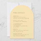 ミニマルモダンス結婚バターイエロー 招待状 (裏面)