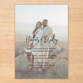 ミニマルモダンス結婚写真 アクリル招待状 (正面)