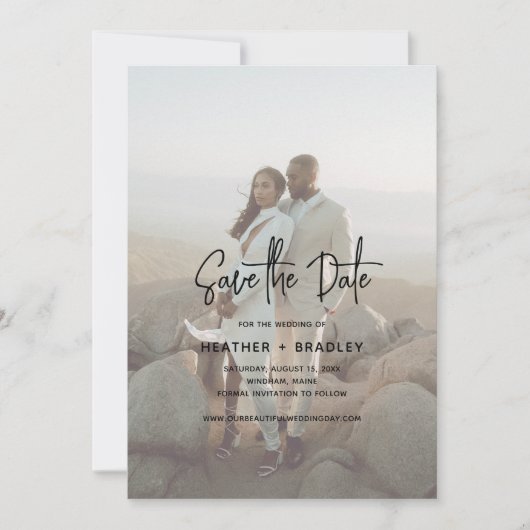 ミニマルモダンス結婚写真 セーブザデート (正面)