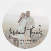 ミニマルモダンス結婚写真 ラウンドシール (正面)