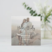 ミニマルモダンス結婚写真 招待状 (スタンド正面)