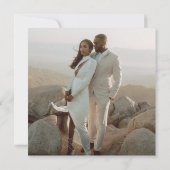 ミニマルモダンス結婚写真 招待状 (裏面)