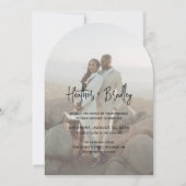 ミニマルモダンス結婚写真 招待状 (正面)