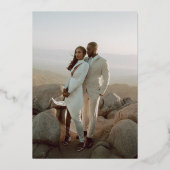 ミニマルモダンス結婚写真 箔招待状 (裏面)