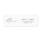 ミニマルモダンス結婚差出人住所ラベル ラベル (正面)