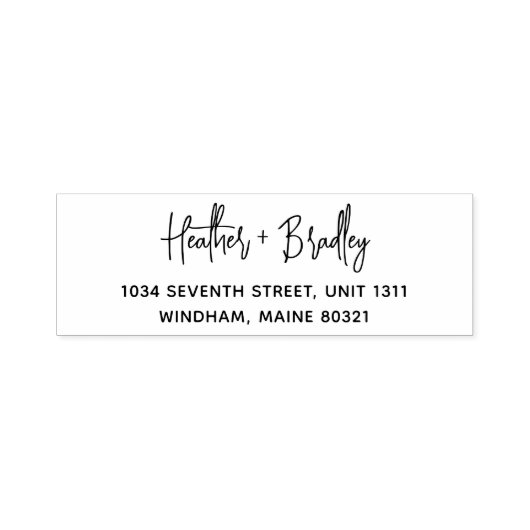 ミニマルモダンス結婚差出人住所 セルフインキングスタンプ (デザイン)