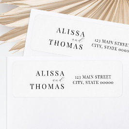 ミニマルモダンス結婚差出人住所 ラベル