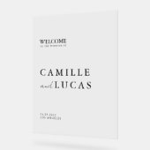 ミニマルモダンス結婚・アクリル歓迎サイン アクリルサイン (傾斜)