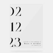 ミニマルモダンス結婚・アクリル歓迎サイン アクリルサイン (正面)