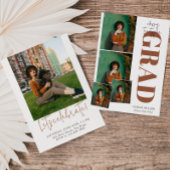 ミニマルモダンス縦型5写真卒業 招待状