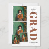 ミニマルモダンス縦型5写真卒業 招待状 (正面)