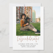 ミニマルモダンス縦型5写真卒業 招待状 (裏面)