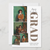 ミニマルモダンス縦型5写真卒業 招待状 (正面)