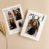 ミニマルモダンスArchシンプル5写真卒業 招待状