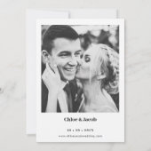 ミニマルモダンセリフフォント結婚式 招待状 (裏面)