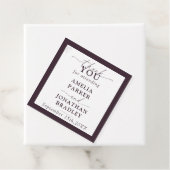 ミニマルモダンタイポグラフィウェディングレセプション フェイバータグ (インサイチュ)