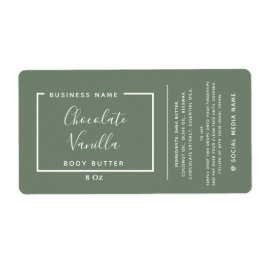 ミニマルモダンタイポグラフィオリーブ製品ラベル ラベル