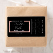 ミニマルモダンタイポグラフィバラ金ゴールドフレームラベル ラベル (インサイチュ)