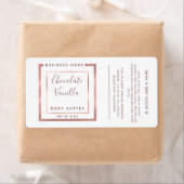 ミニマルモダンタイポグラフィバラ金ゴールドフレームラベル ラベル (インサイチュ)