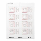 ミニマルモダンタイポグラフィバラ金ゴールドフレームラベル ラベル (フルシート)