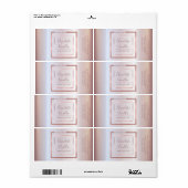 ミニマルモダンタイポグラフィバラ金ゴールドフレーム箔 ラベル (フルシート)