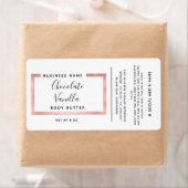 ミニマルモダンタイポグラフィバラ金ゴールドフレーム ラベル (インサイチュ)