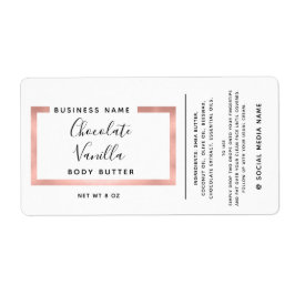 ミニマルモダンタイポグラフィバラ金ゴールドフレーム ラベル