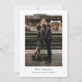 ミニマルモダンタイポグラフィフォトラブと サンキューカード (正面)