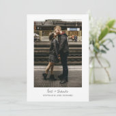 ミニマルモダンタイポグラフィフォトラブと サンキューカード (スタンド正面)