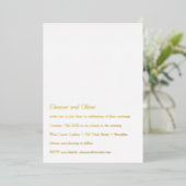 ミニマルモダンタイポグラフィフォトQR結婚の金ゴールド 箔招待状 (立ち正面)