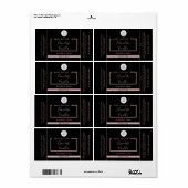 ミニマルモダンタイポグラフィブラックロゴ製品 ラベル (フルシート)