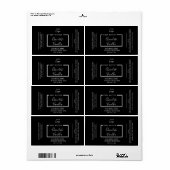 ミニマルモダンタイポグラフィブラックロゴ製品 ラベル (フルシート)