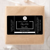 ミニマルモダンタイポグラフィブラックロゴ製品l ラベル (インサイチュ)